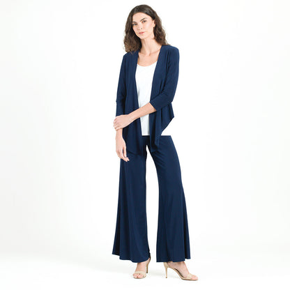 Modern Tie Front Cardigan - Navy | Clara Sunwoo
