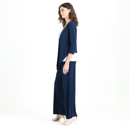 Modern Tie Front Cardigan - Navy | Clara Sunwoo