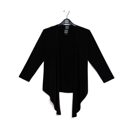 Modern Tie Front Cardigan - Black | Clara Sunwoo