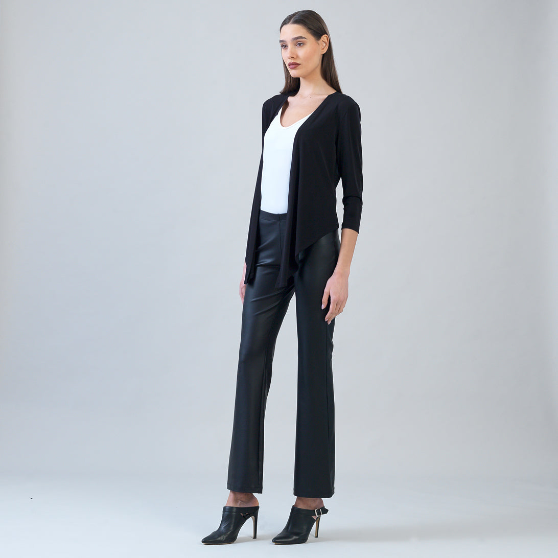 Modern Tie Front Cardigan - Black | Clara Sunwoo