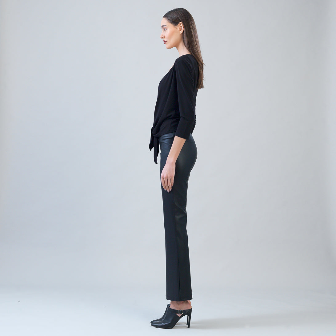 Modern Tie Front Cardigan - Black | Clara Sunwoo