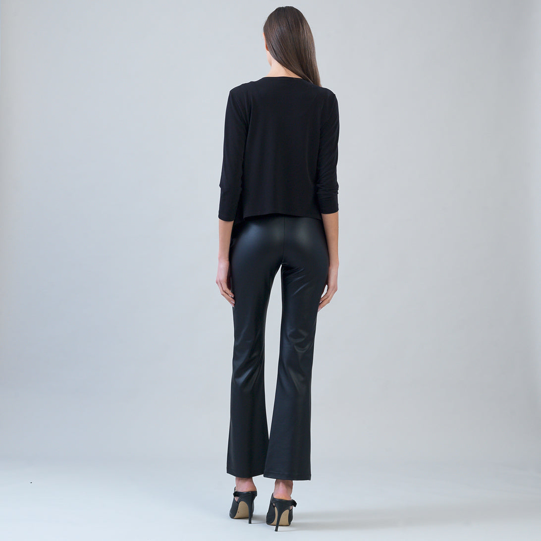 Modern Tie Front Cardigan - Black | Clara Sunwoo