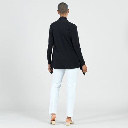 Drape Tunic Cardigan - Black | Clara Sunwoo