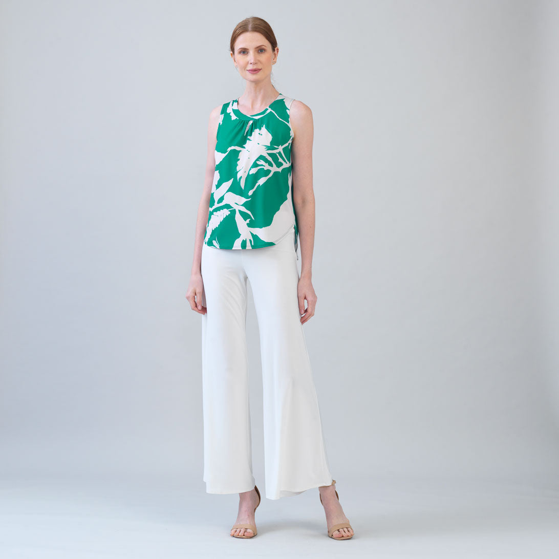 U-Neck Curved Hi-Low Tank - Floral Branch - Final Sale! | Clara Sunwoo
