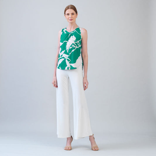 U-Neck Curved Hi-Low Tank - Floral Branch - Final Sale! | Clara Sunwoo