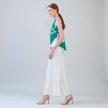 U-Neck Curved Hi-Low Tank - Floral Branch - Final Sale! | Clara Sunwoo