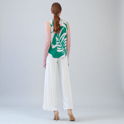 U-Neck Curved Hi-Low Tank - Floral Branch - Final Sale! | Clara Sunwoo