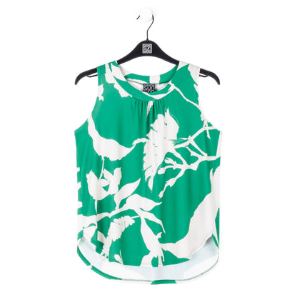 U-Neck Curved Hi-Low Tank - Floral Branch - Final Sale! | Clara Sunwoo