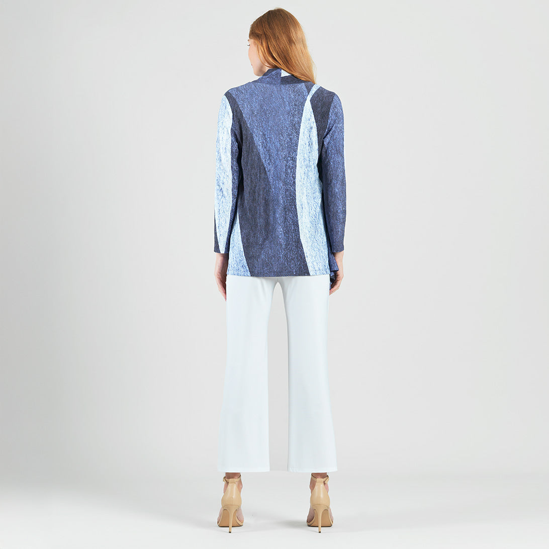 Silky Pleat - 2pc Draped Cardigan & Tank Twinset - Lunar Stripe - Final Sale | Clara Sunwoo