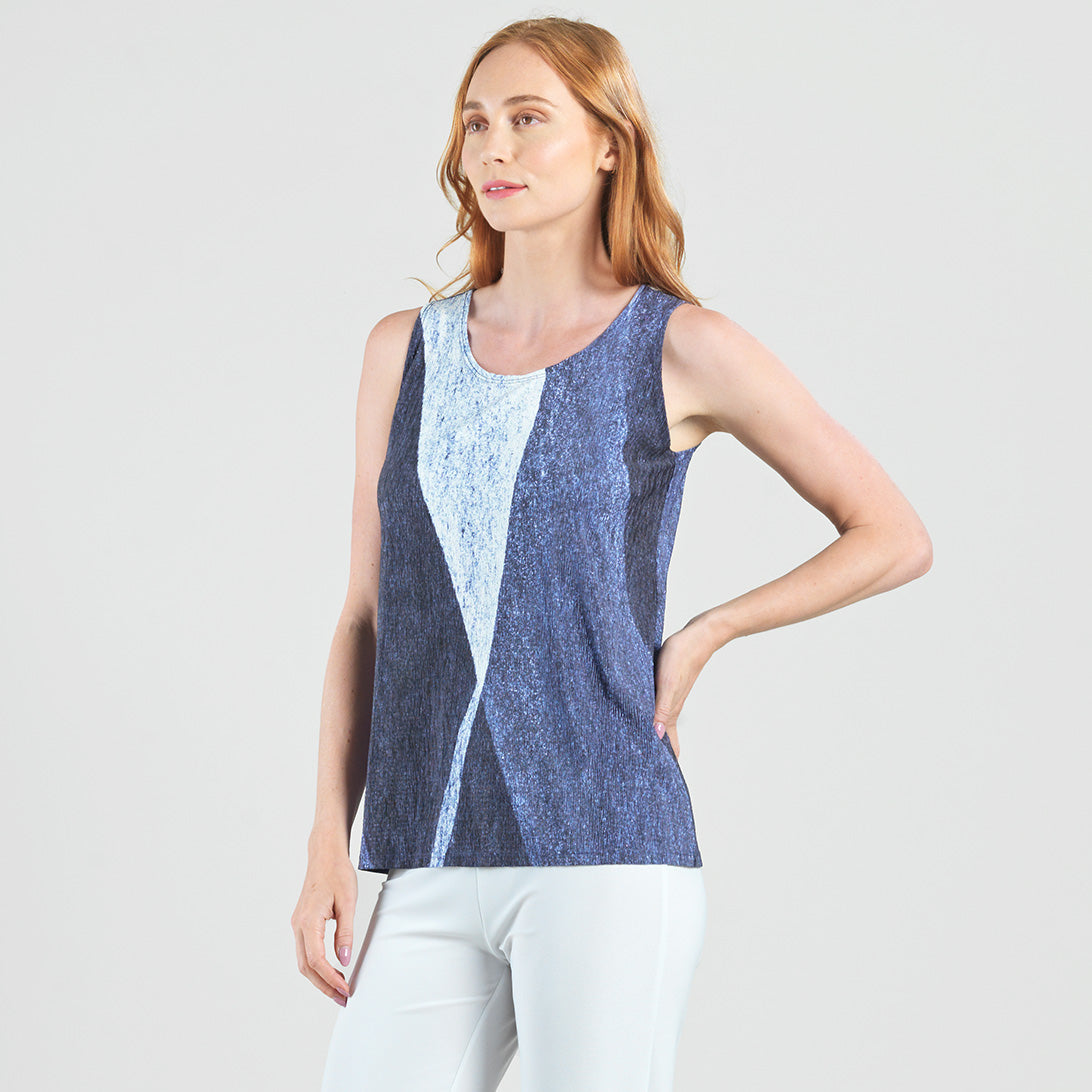 Silky Pleat - 2pc Draped Cardigan & Tank Twinset - Lunar Stripe - Final Sale | Clara Sunwoo
