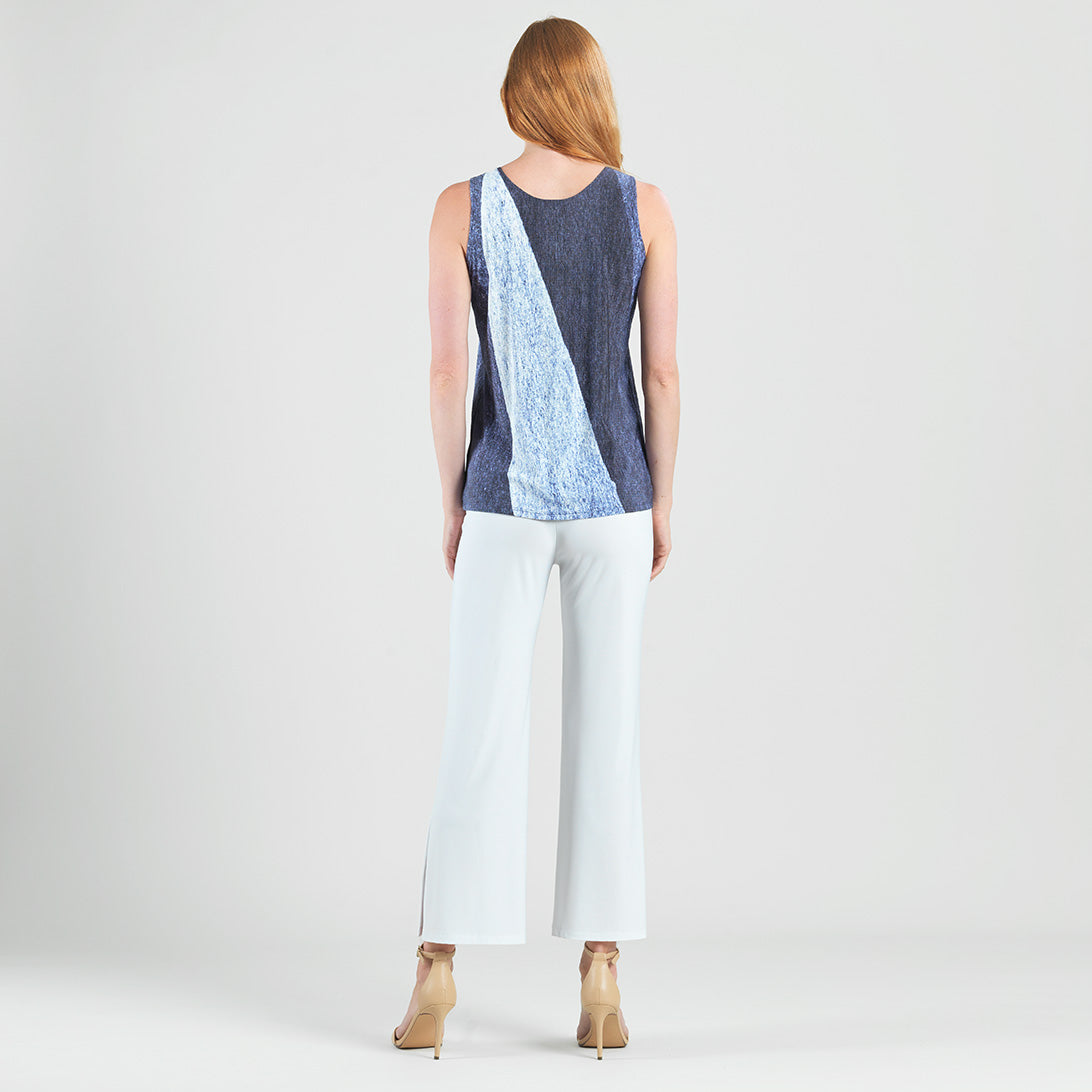 Silky Pleat - 2pc Draped Cardigan & Tank Twinset - Lunar Stripe - Final Sale | Clara Sunwoo