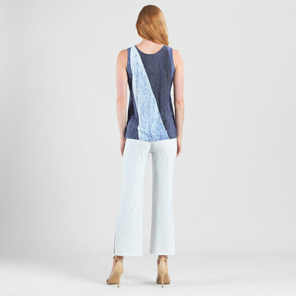 Silky Pleat - 2pc Draped Cardigan & Tank Twinset - Lunar Stripe - Final Sale | Clara Sunwoo