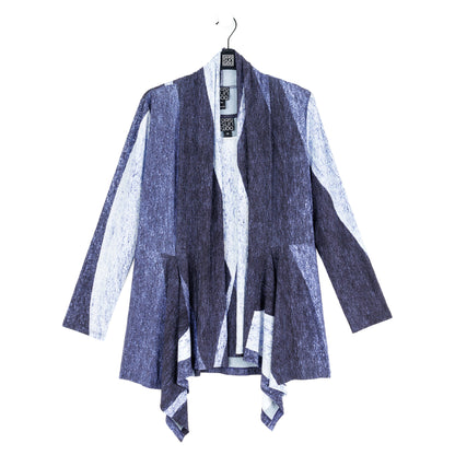 Silky Pleat - 2pc Draped Cardigan & Tank Twinset - Lunar Stripe - Final Sale | Clara Sunwoo