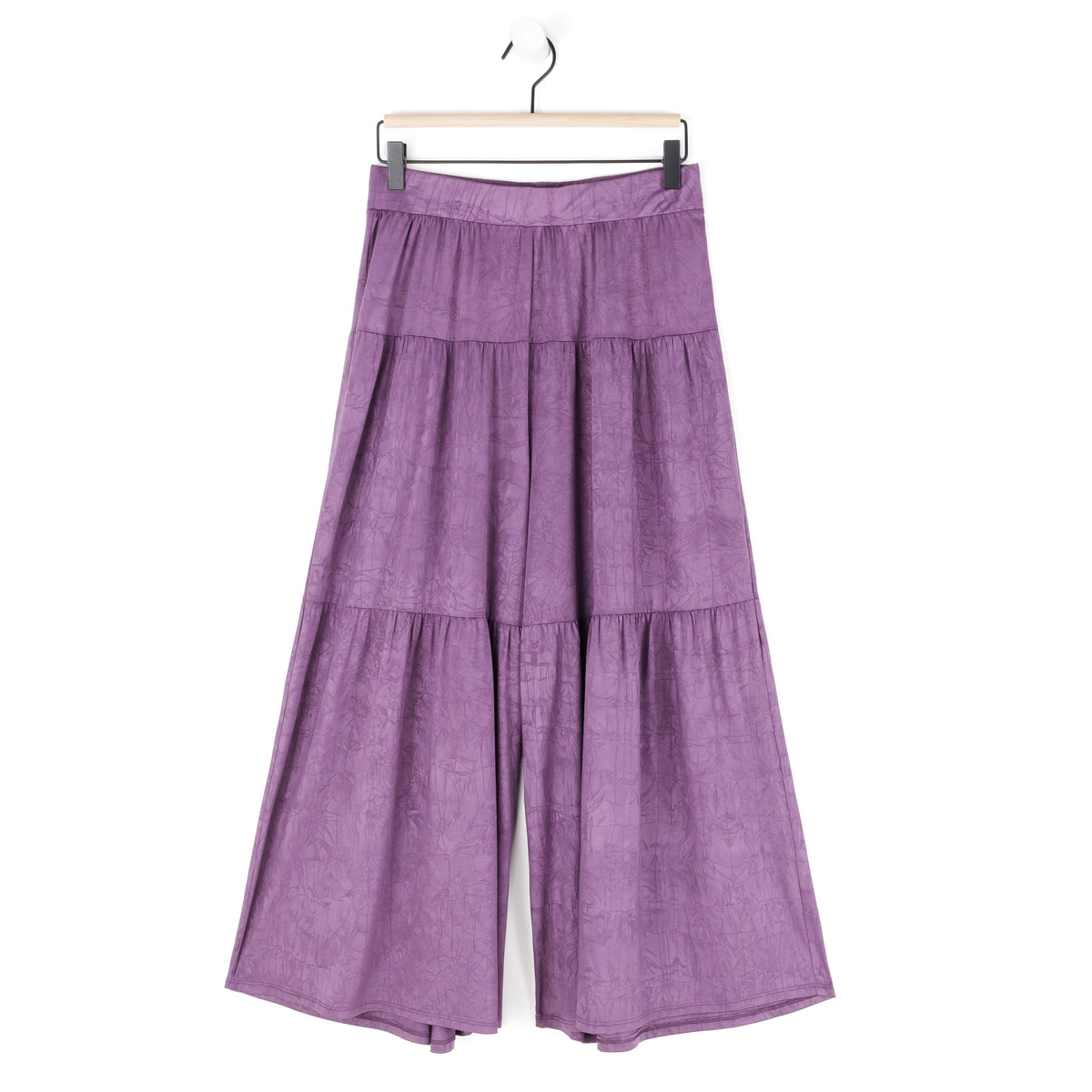 Crushed Silk Knit - Cardigan, Tank, Skirt-Pant 3pc Set - Plum - Final Sale! | Clara Sunwoo
