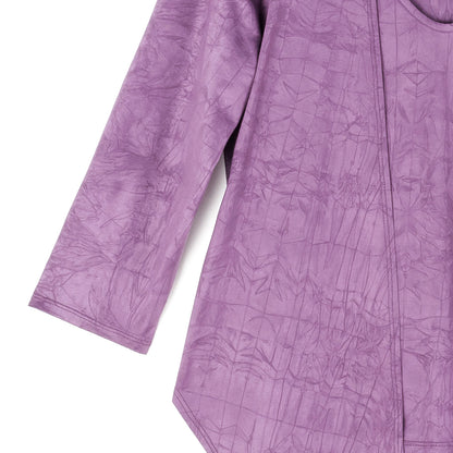 Crushed Silk Knit - Cardigan, Tank, Skirt-Pant 3pc Set - Plum - Final Sale! | Clara Sunwoo