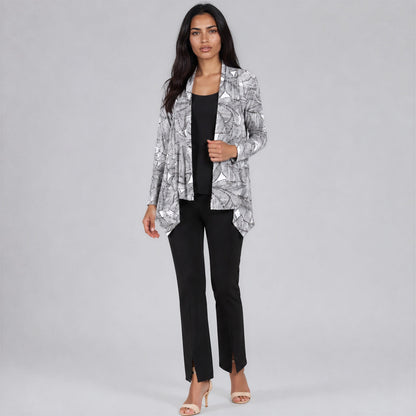 Pleated Knit - Drape Tunic Cardigan - Artistic Leaf - Final Sale | Clara Sunwoo