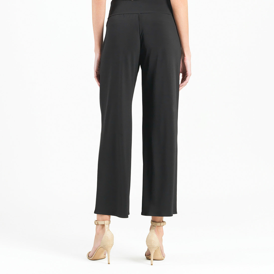 Front Slit Ankle Petal Pant - Black | Clara Sunwoo