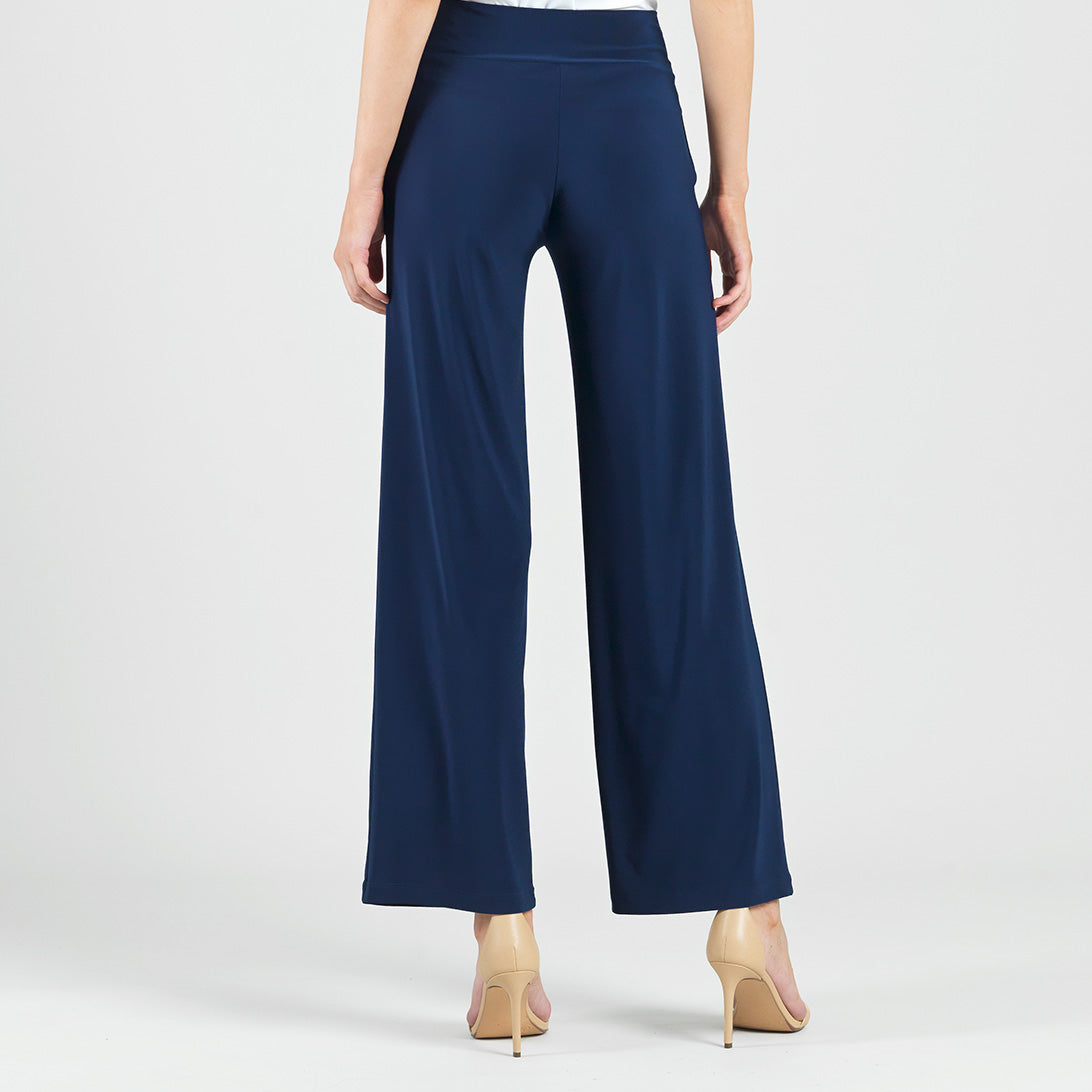 Signature Wide Leg Pocket Pant - Navy | Clara Sunwoo