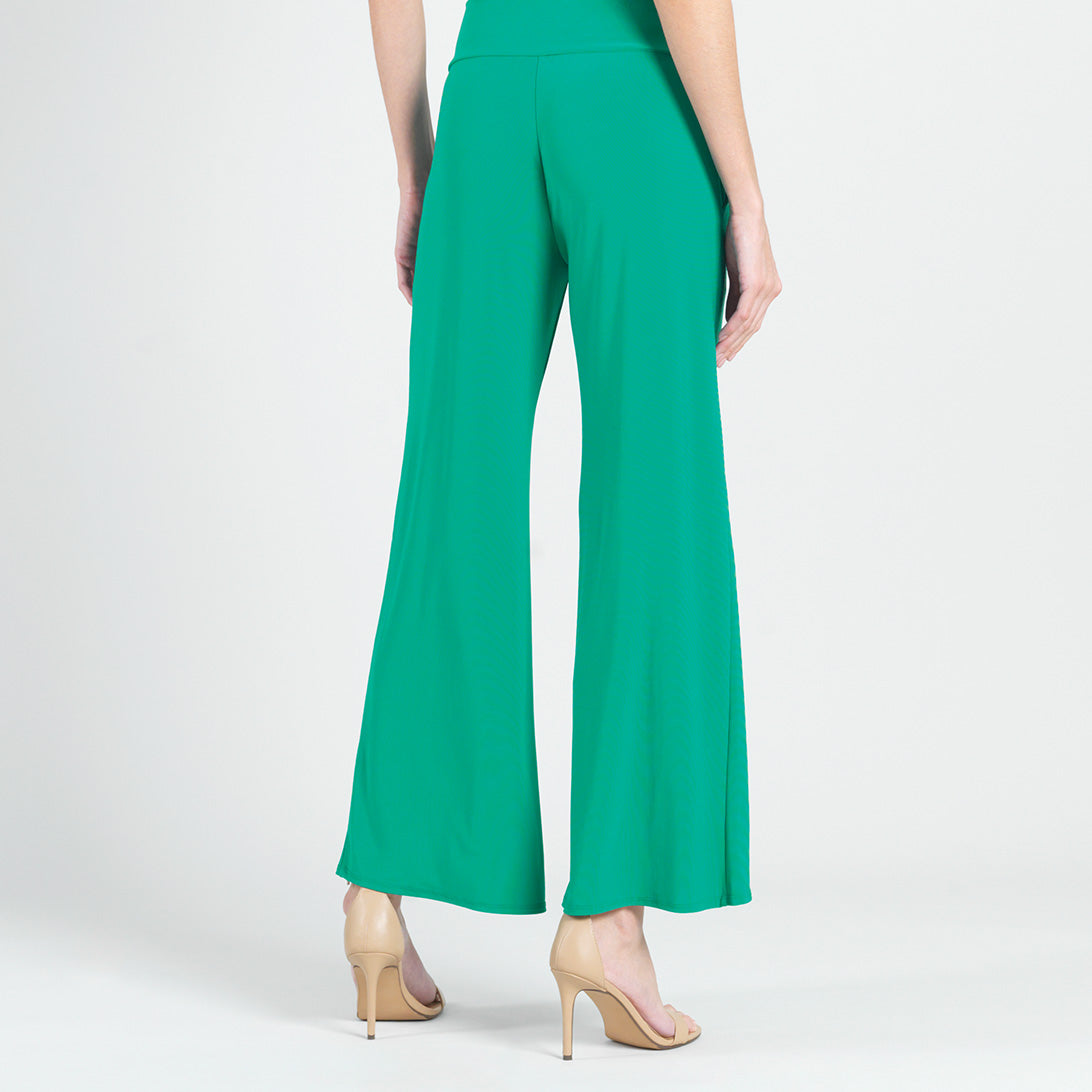 Front Slit Ankle Petal Pant - Emerald - Final Sale | Clara Sunwoo