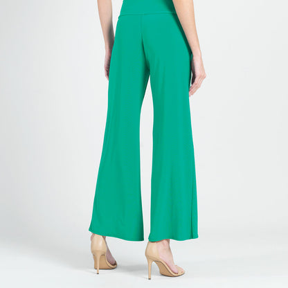 Front Slit Ankle Petal Pant - Emerald - Final Sale | Clara Sunwoo