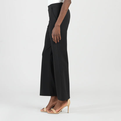 Rayon-Ponte Knit - Loose Leg Pocket Pant - Black | Clara Sunwoo