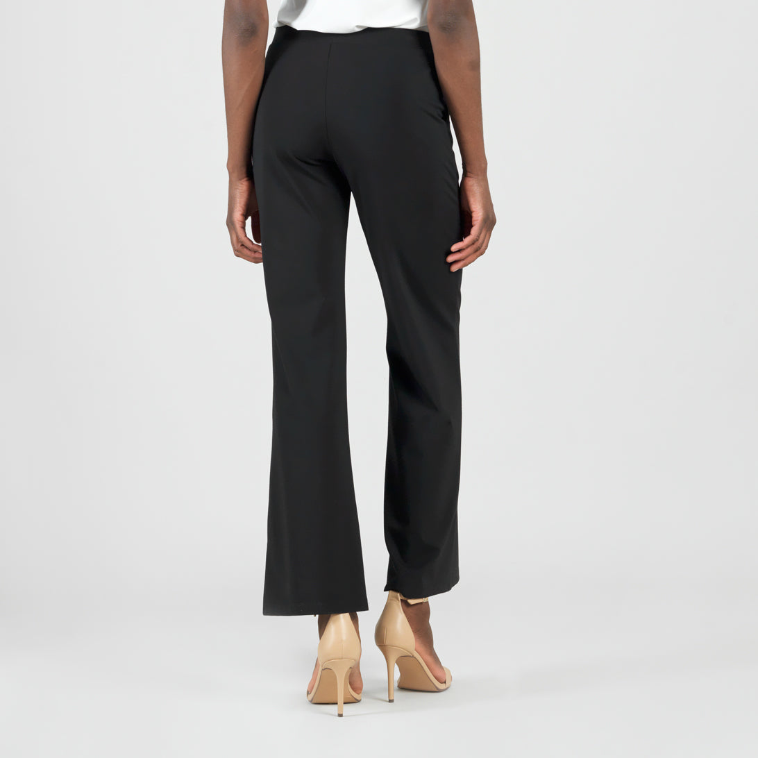 Rayon-Ponte Knit - Loose Leg Pocket Pant - Black | Clara Sunwoo