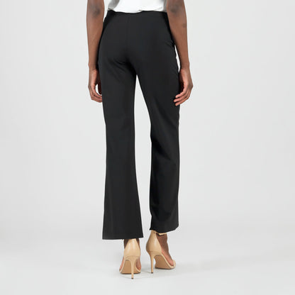 Rayon-Ponte Knit - Loose Leg Pocket Pant - Black | Clara Sunwoo