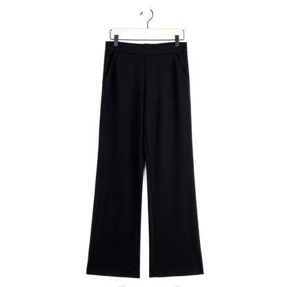Rayon-Ponte Knit - Loose Leg Pocket Pant - Black | Clara Sunwoo