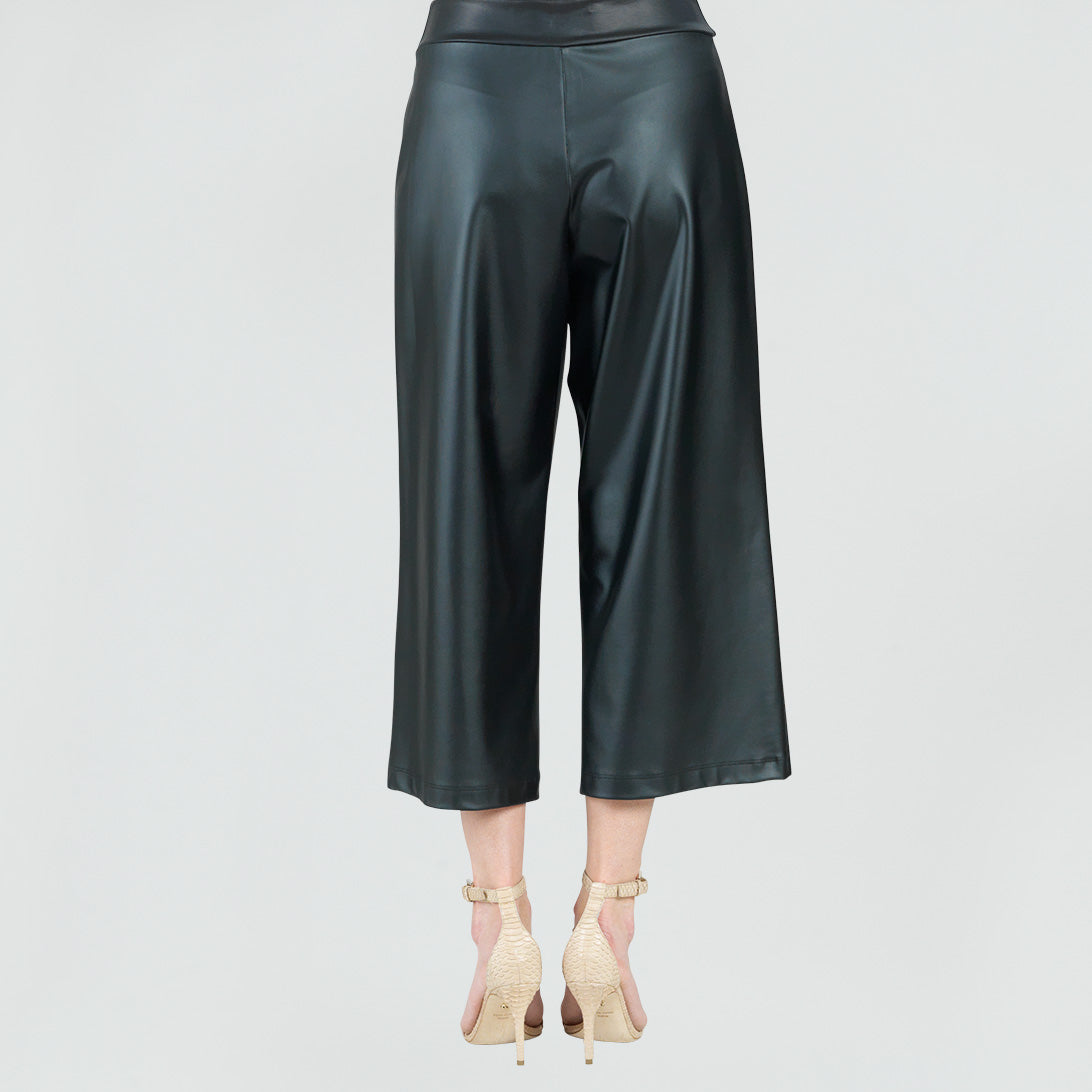 Liquid Leather™ - Sheen Pocket Gaucho Pant - Black | Clara Sunwoo