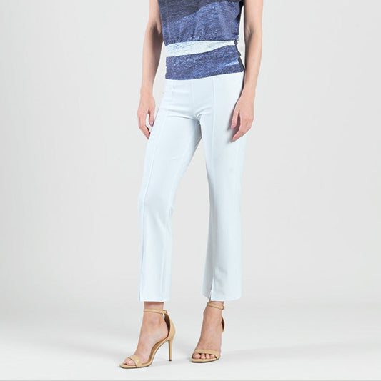 Center Seam Front Slit Ankle Pant - White - Limited Sizes | Clara Sunwoo