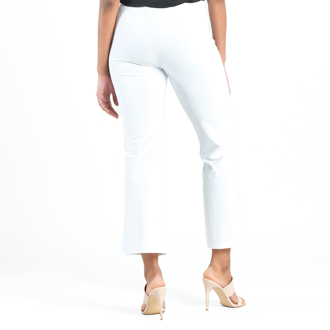 Center Seam Front Slit Ankle Pant - White - Limited Sizes | Clara Sunwoo