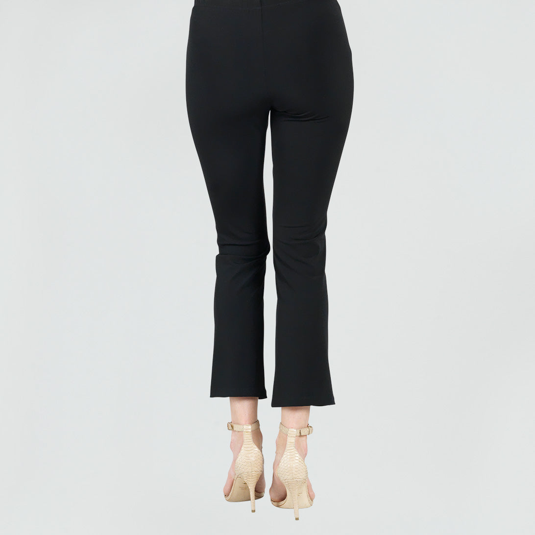 Center Seam Front Slit Ankle Pant - Black | Clara Sunwoo