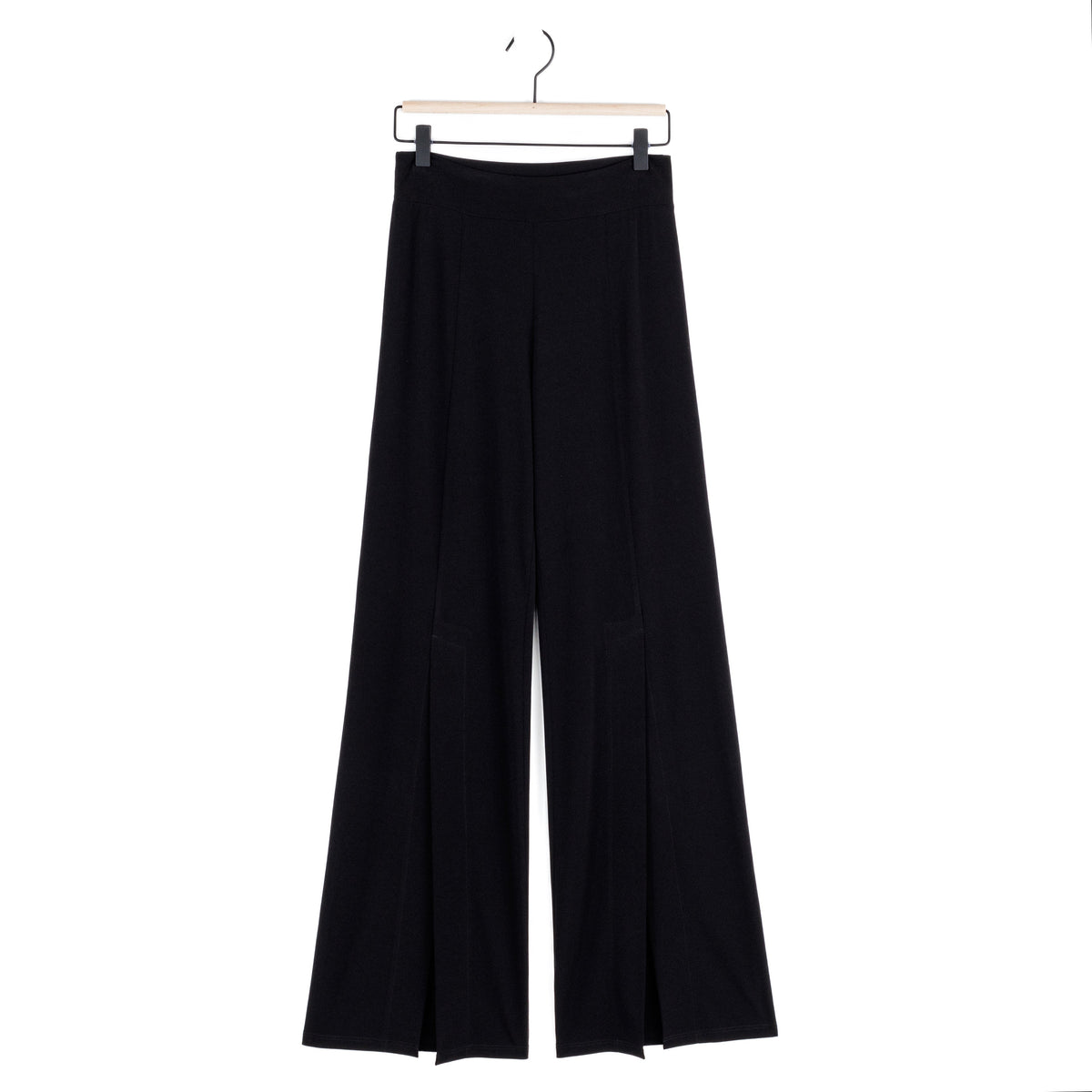 Kick Front High Slit Pant - Black | Clara Sunwoo