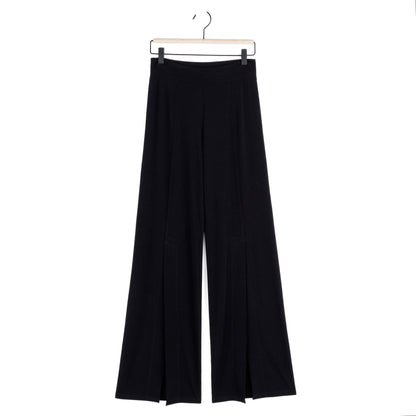 Kick Front High Slit Pant - Black | Clara Sunwoo