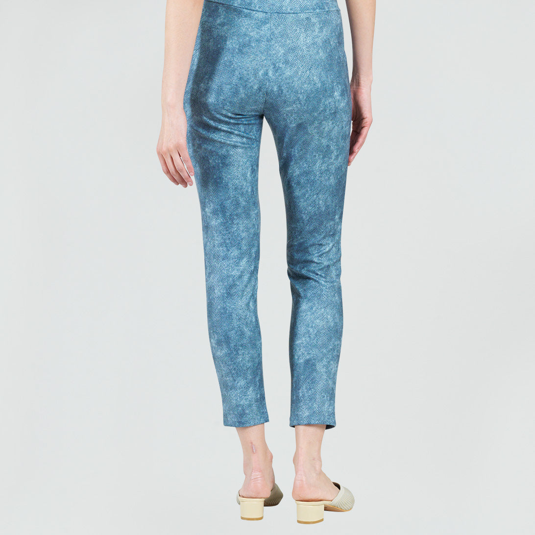 Liquid Leather™ - Textured Skinny Pocket Pant - Denim Print - Final Sale! | Clara Sunwoo