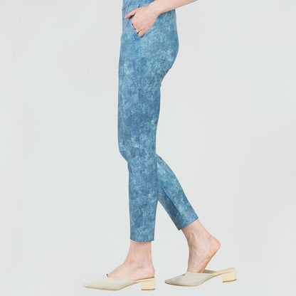 Liquid Leather™ - Textured Skinny Pocket Pant - Denim Print - Final Sale! | Clara Sunwoo