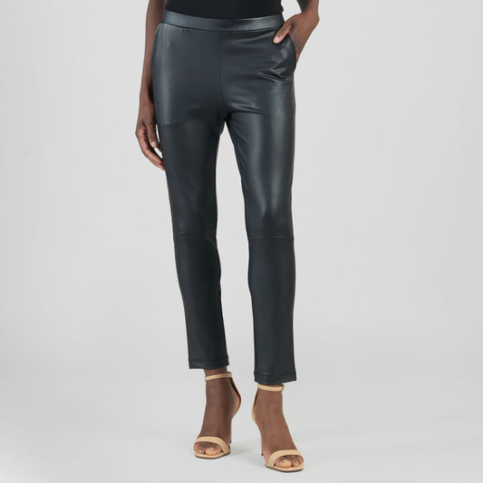 Liquid Leather™ Sheen Skinny Pocket Pant - Black - Limited Sizes | Clara Sunwoo