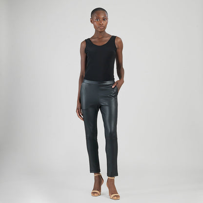 Liquid Leather™ Sheen Skinny Pocket Pant - Black - Limited Sizes | Clara Sunwoo