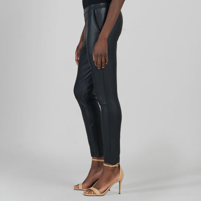 Liquid Leather™ Sheen Skinny Pocket Pant - Black - Limited Sizes | Clara Sunwoo