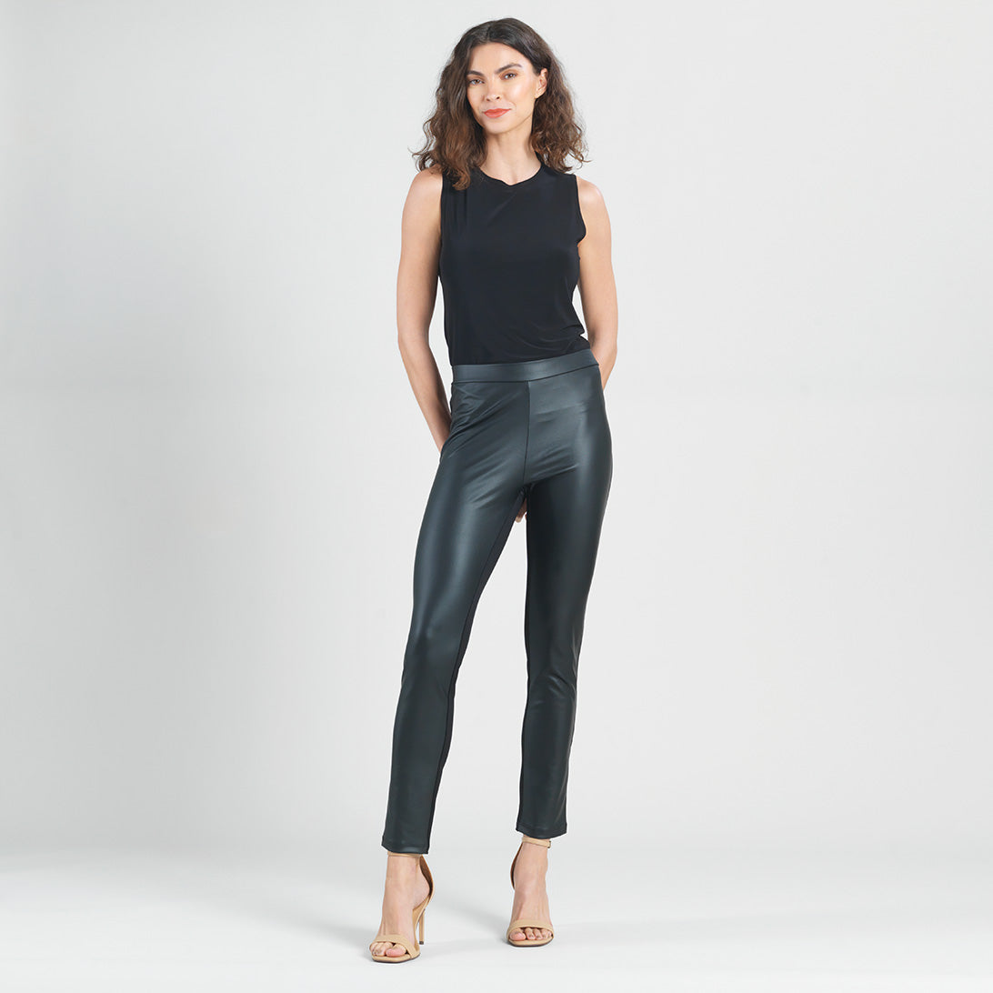 Liquid Leather™ Sheen Two-Tone Legging - Black | Clara Sunwoo