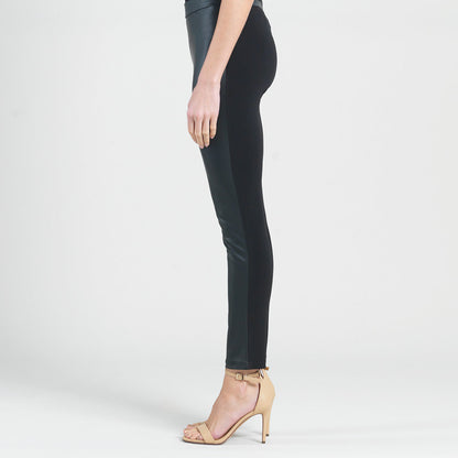 Liquid Leather™ Sheen Two-Tone Legging - Black | Clara Sunwoo