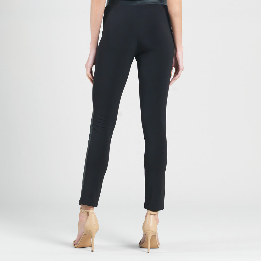 Liquid Leather™ Sheen Two-Tone Legging - Black | Clara Sunwoo