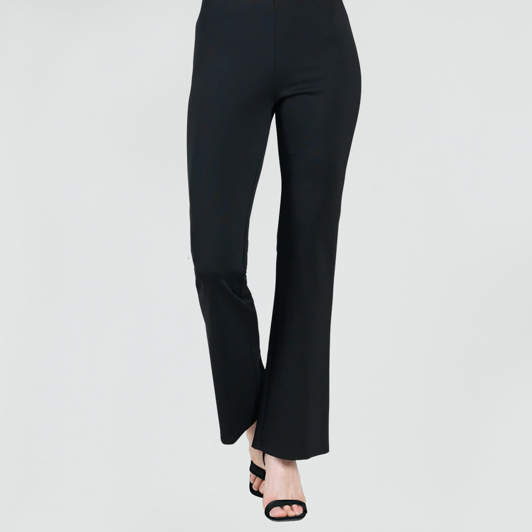Ponte Knit - Boot Cut Pant - Black | Clara Sunwoo