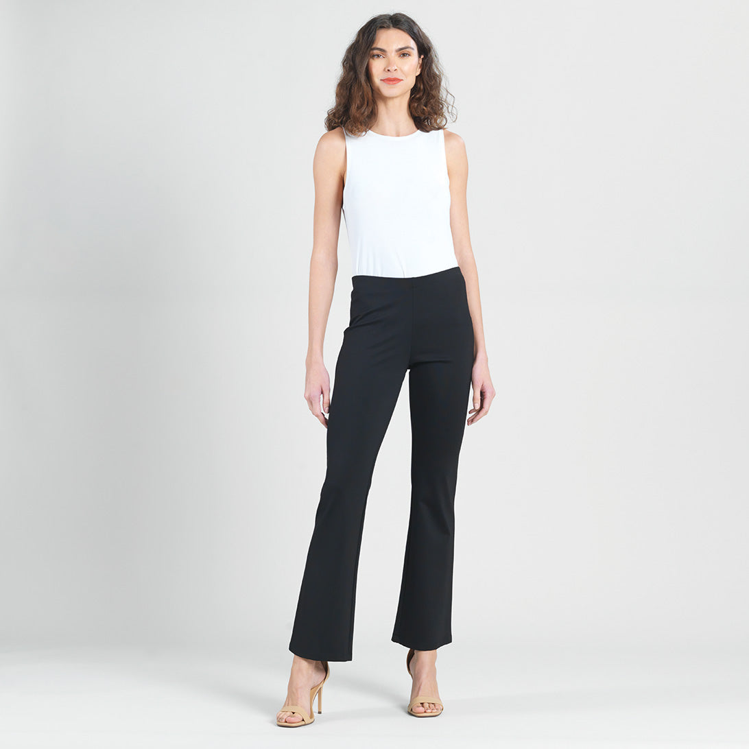 Ponte Knit - Boot Cut Pant - Black | Clara Sunwoo