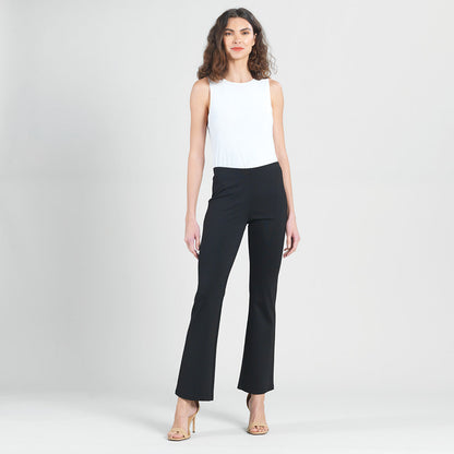 Ponte Knit - Boot Cut Pant - Black | Clara Sunwoo