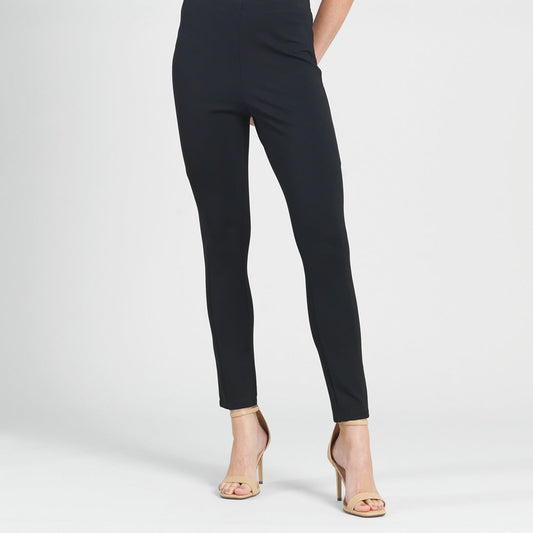 Ponte Knit - Slim Rider Pant - Black | Clara Sunwoo