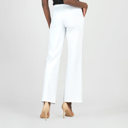 Rayon-Ponte Knit - Loose Leg Pocket Pant - White - Final Sale | Clara Sunwoo