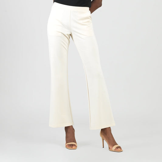 Rayon-Ponte Knit - Loose Leg Pocket Pant - Khaki | Clara Sunwoo
