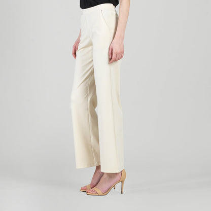 Rayon-Ponte Knit - Loose Leg Pocket Pant - Khaki | Clara Sunwoo