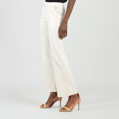Rayon-Ponte Knit - Loose Leg Pocket Pant - Khaki | Clara Sunwoo